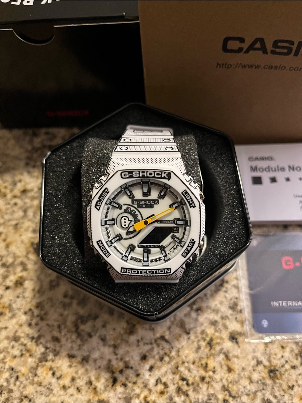 White Cartoon G Shock